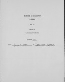 Edgerton Lab Notebook FF, Title-page